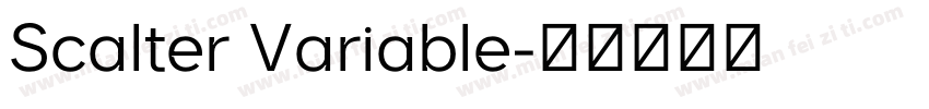 Scalter Variable字体转换